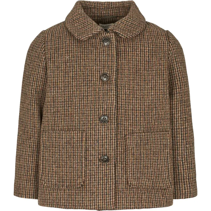 Marmar Wool Check Earthy Check Oval Jacket 1