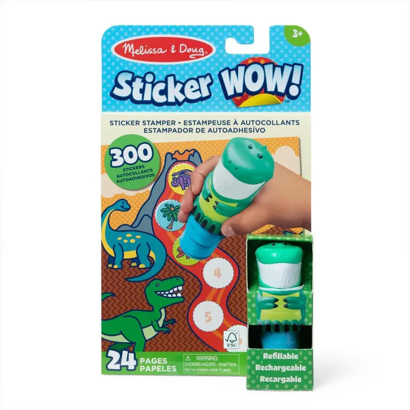 Melissa & Doug Grøn Sticker Wow! Activity Pad Set Dinosaur 1