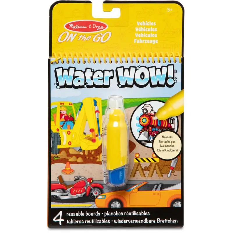 Melissa & Doug Gul Water Wow! Water-Reveal Pad Køretøjer 1
