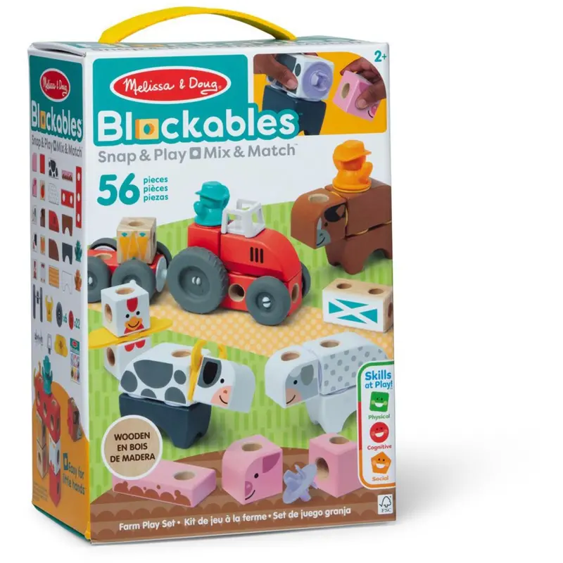 Melissa & Doug Multifarvet Blockables Playset Bondegård 56Pcs 1