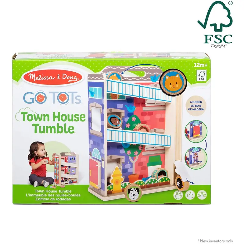 Melissa & Doug Multifarvet Legesæt - Go Tots - Byhus Tumlesæt 1