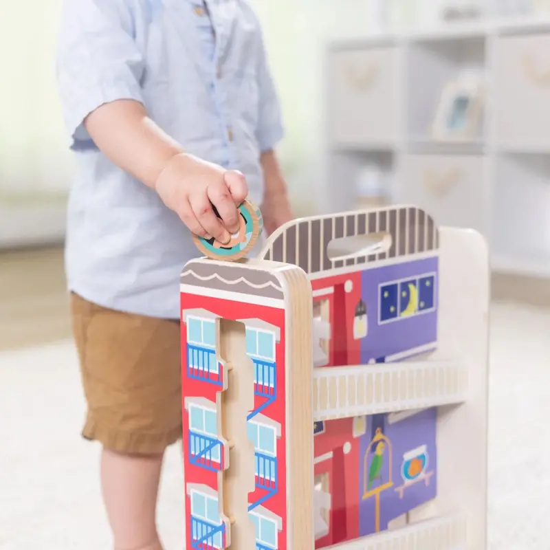 Melissa & Doug Multifarvet Legesæt - Go Tots - Byhus Tumlesæt 2