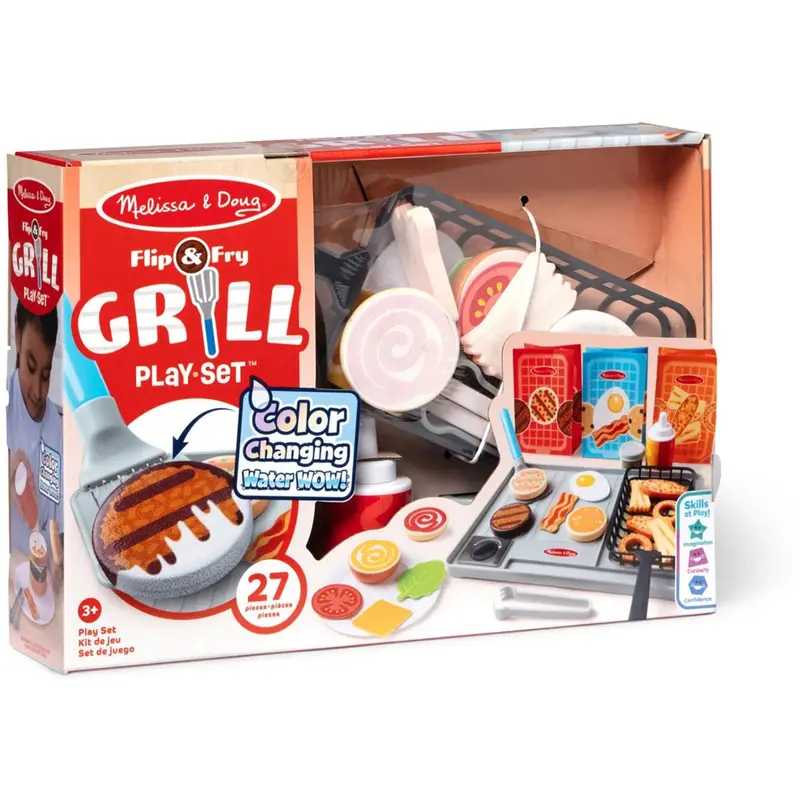 Melissa & Doug Multifarvet Legesæt - Water Wow! Flip & Fry: Grill-Sæt 1