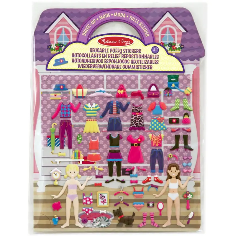Melissa & Doug Multifarvet Puffy Sticker Playset Dress-Up 1