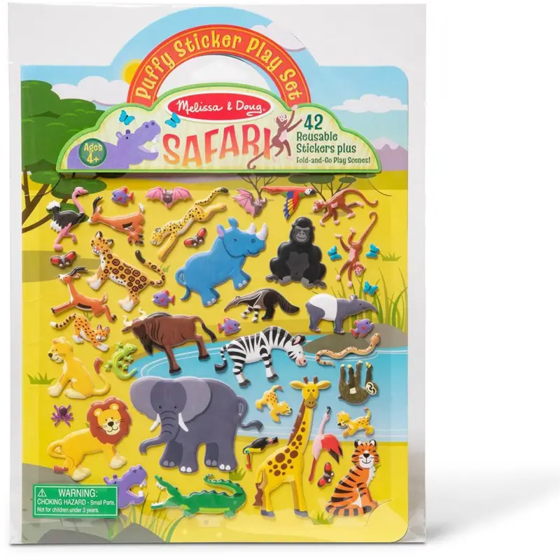 Melissa & Doug Multifarvet Puffy Sticker Playset Safari 1
