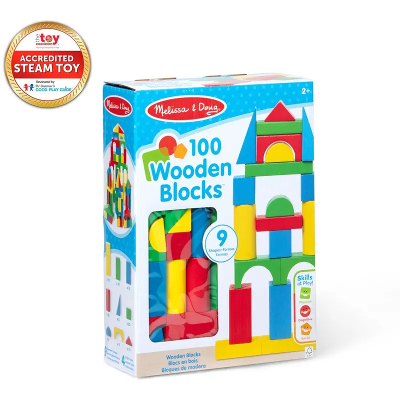 Melissa & Doug Multifarvet Træklodser 100Pcs 1