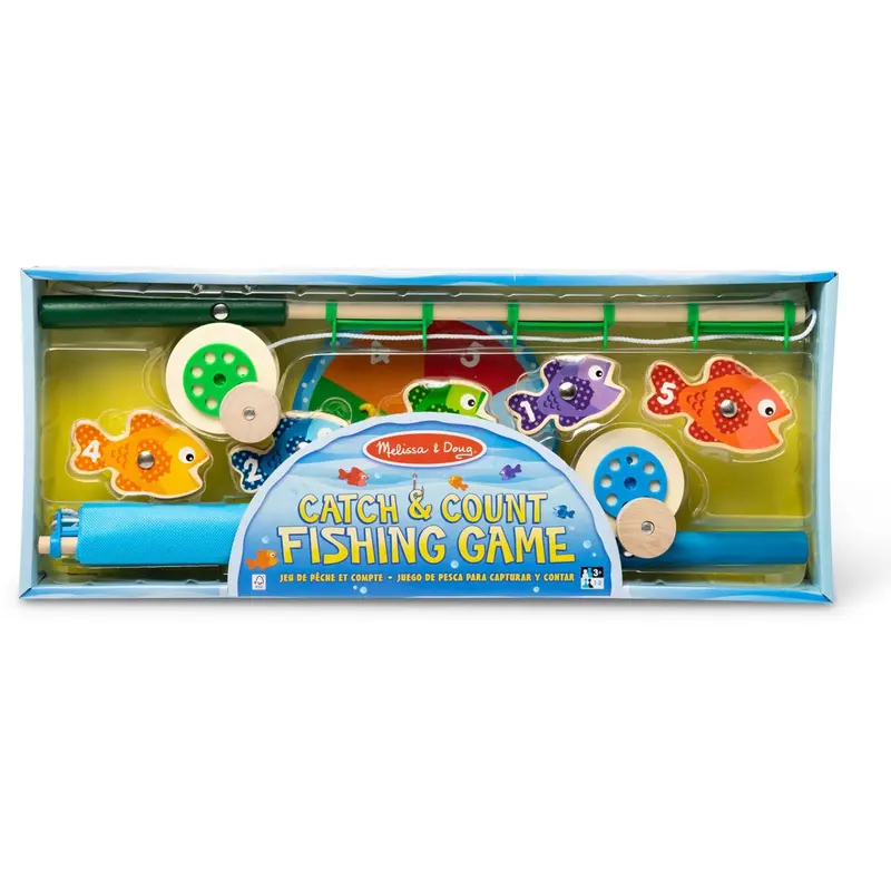 Melissa & Doug Multifarvet Wooden Fishing Game Catch And Count 1