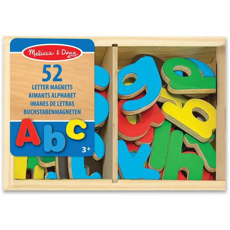 Melissa & Doug Multifarvet Wooden Magnets Alphabet 1