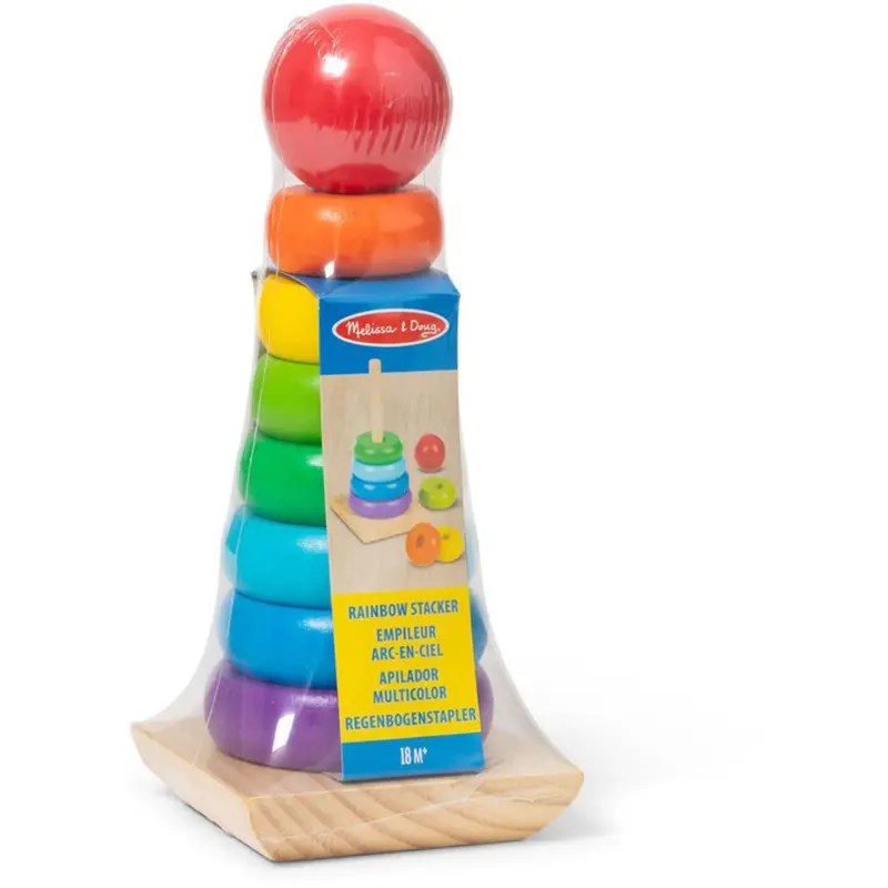 Melissa & Doug Multifarvet Wooden Stacking Toy Rainbow 1
