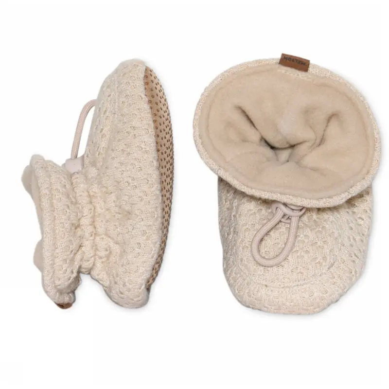 Melton Ecru Drops Glitter Textile Slippers 1