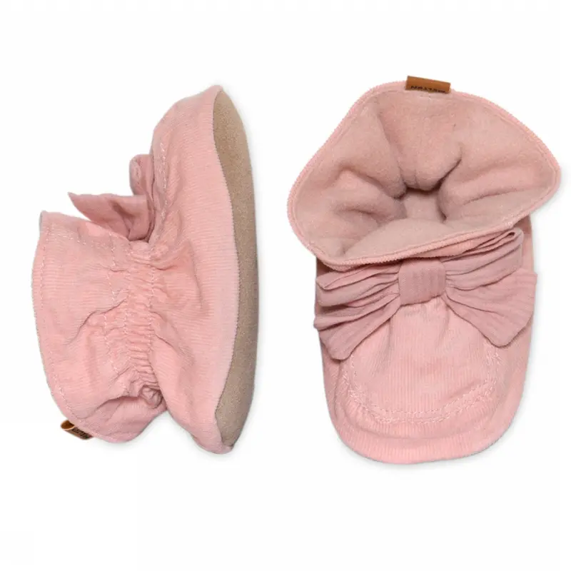 Melton Rose Dawn Bow Textile Slippers 1