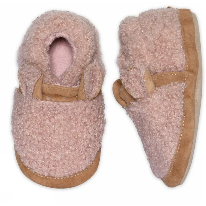 Melton Rose Dawn Fuzzy Teddy Slippers 1