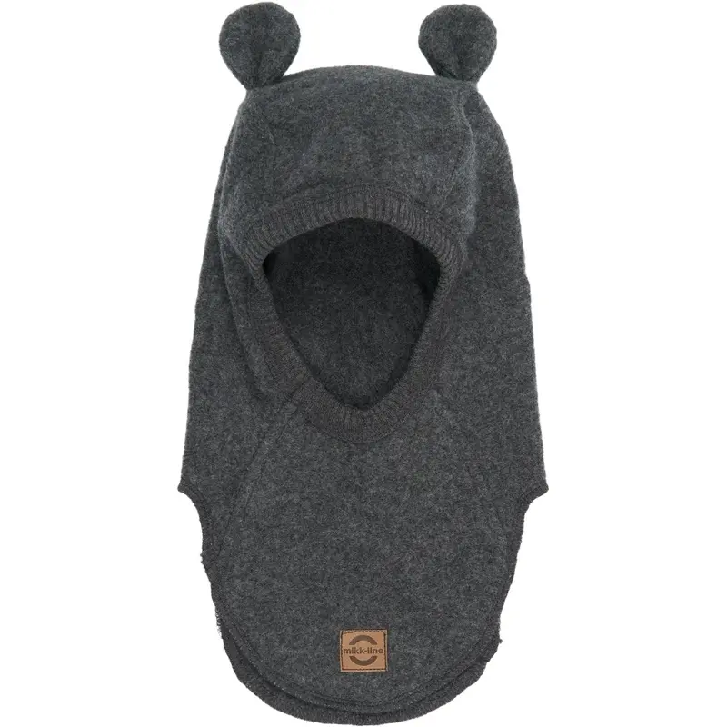 Mikk-Line Anthracite Melange Cotton Fleece Fullface With Ears 1