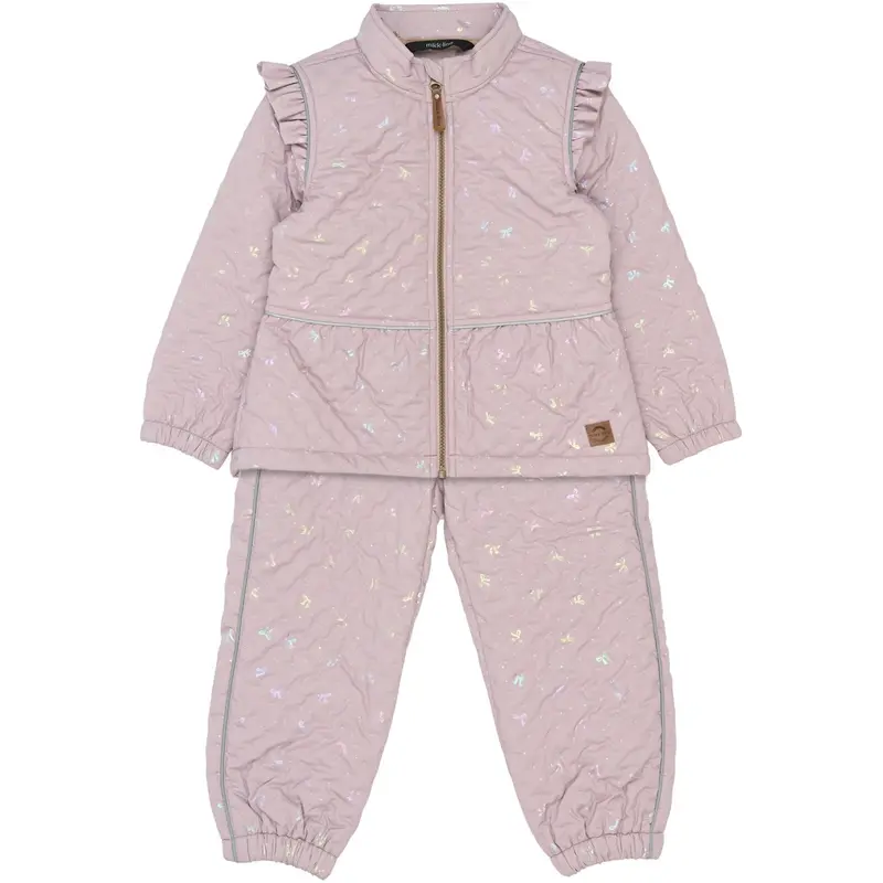 Mikk-Line Bow Foil Aop Thermal+ Frill Set Aop 1