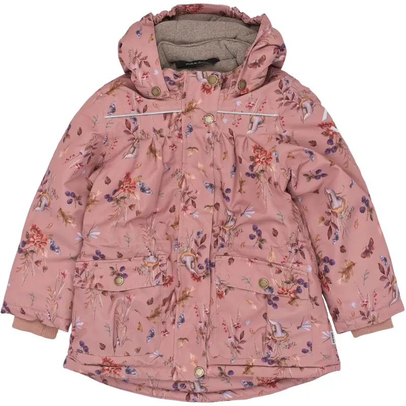 Mikk-Line Burlwood Polyester Girls Jacket Aop Floral 1