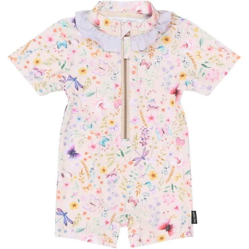 Mikk-Line Butterfly Aop Swim Suit Uv Frill Aop 1