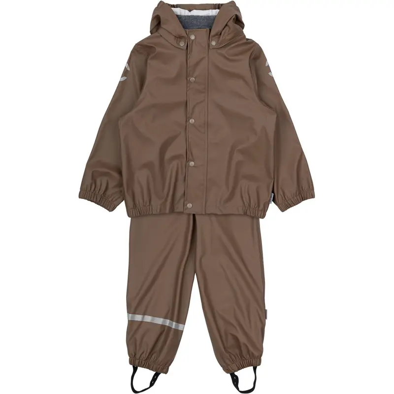 Mikk-Line Chocolate Chip Pu Rain Set W/O Susp. 1