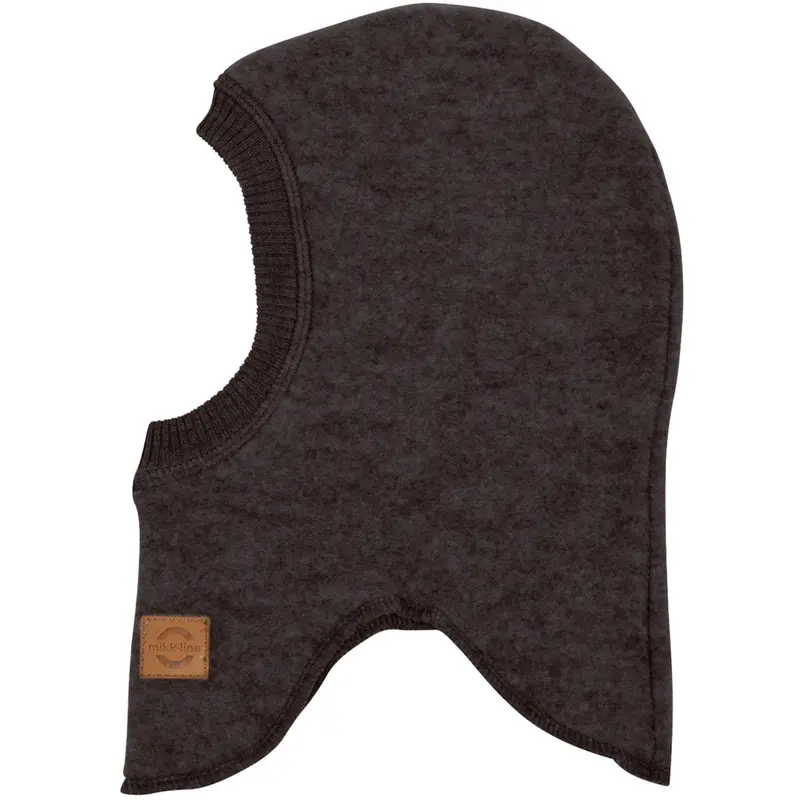 Mikk-Line Dark Brown Melange Wool Balaclava 1