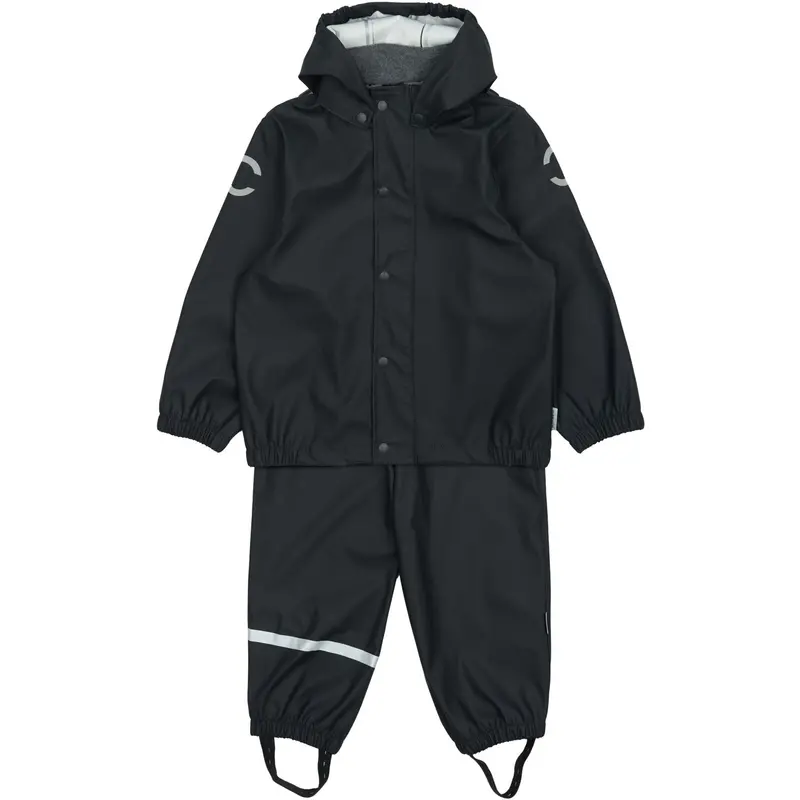 Mikk-Line Dark Navy Pu Rain Set W. Susp. 1