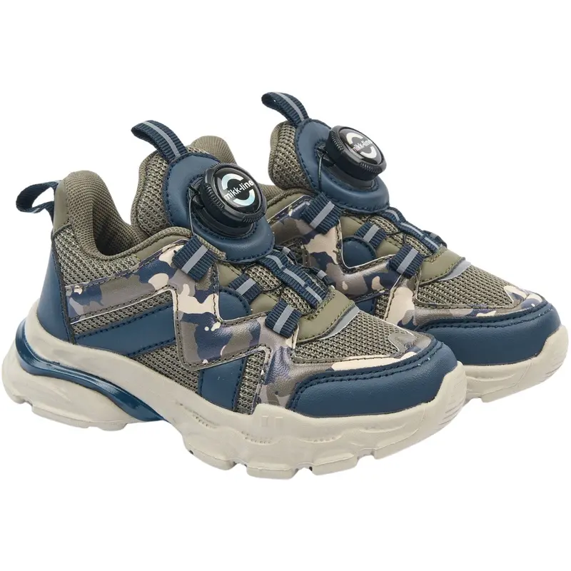 Mikk-Line Dusty Olive Sneakers With Spin 1