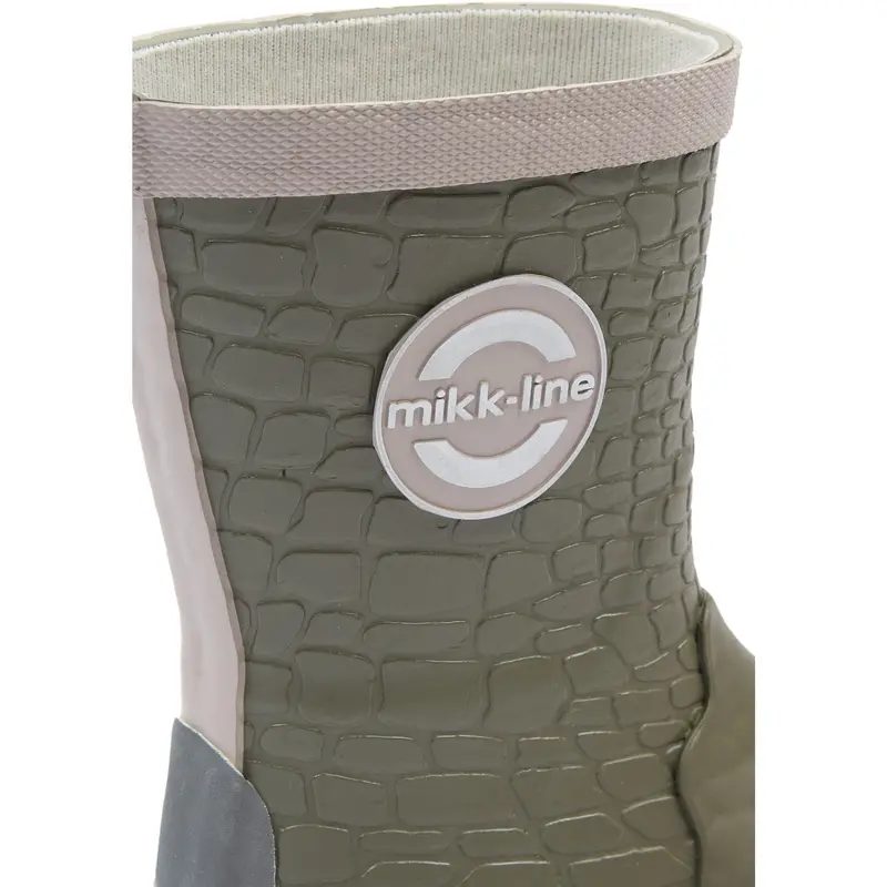 Mikk-Line Dusty Olive Wellies 3D Dragon 2