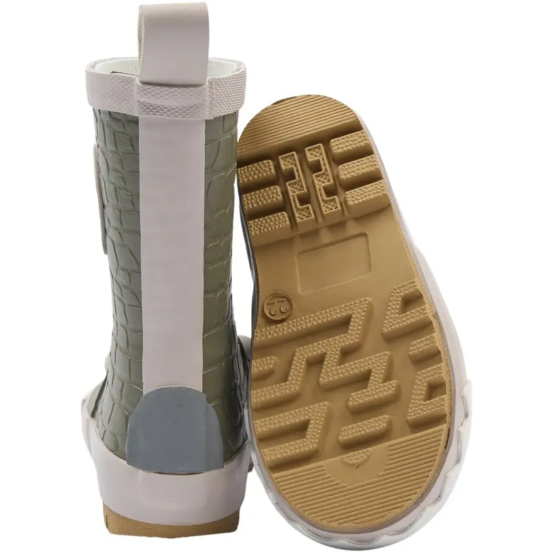 Mikk-Line Dusty Olive Wellies 3D Dragon 5