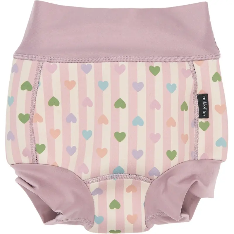 Mikk-Line Heart Aop Swim Baby Pant Frill Aop 1