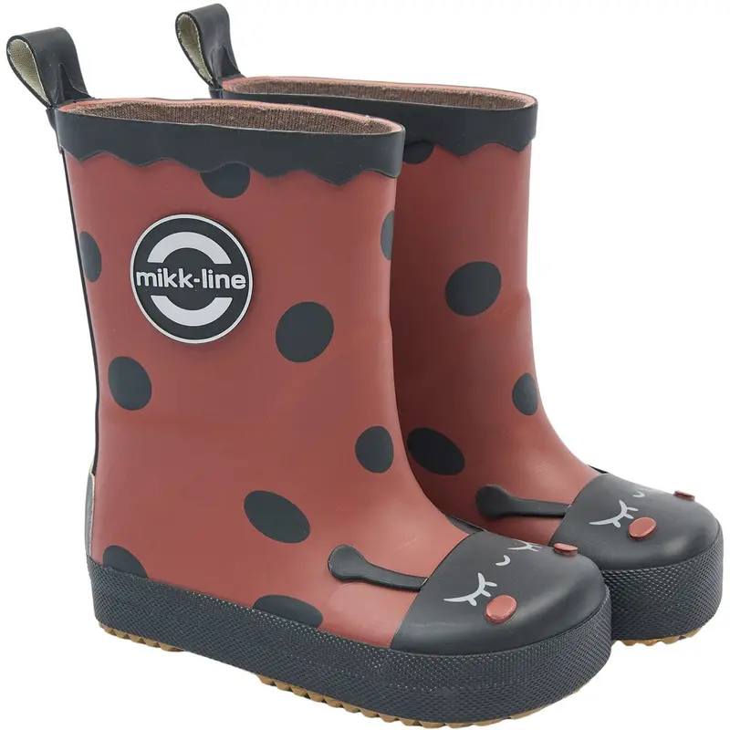 Mikk-Line Henna Wellies Ladybug Barefoot 1