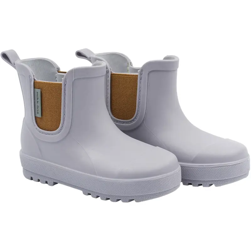 Mikk-Line Lavender Gray Wellies Short Tpr 1