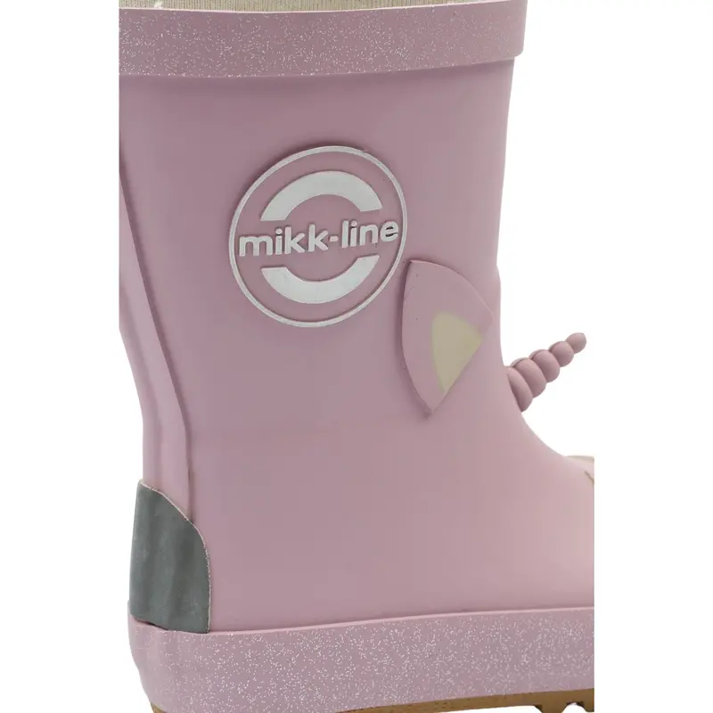 Mikk-Line Mauve Shadows Wellies 3D Unicorn 2