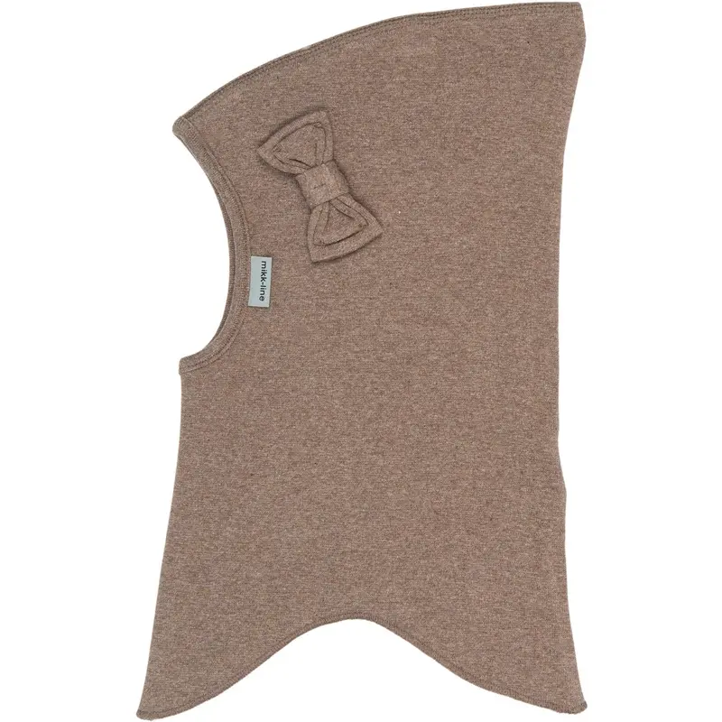 Mikk-Line Melange Denver Cotton Balaclava With Bow - Single 1