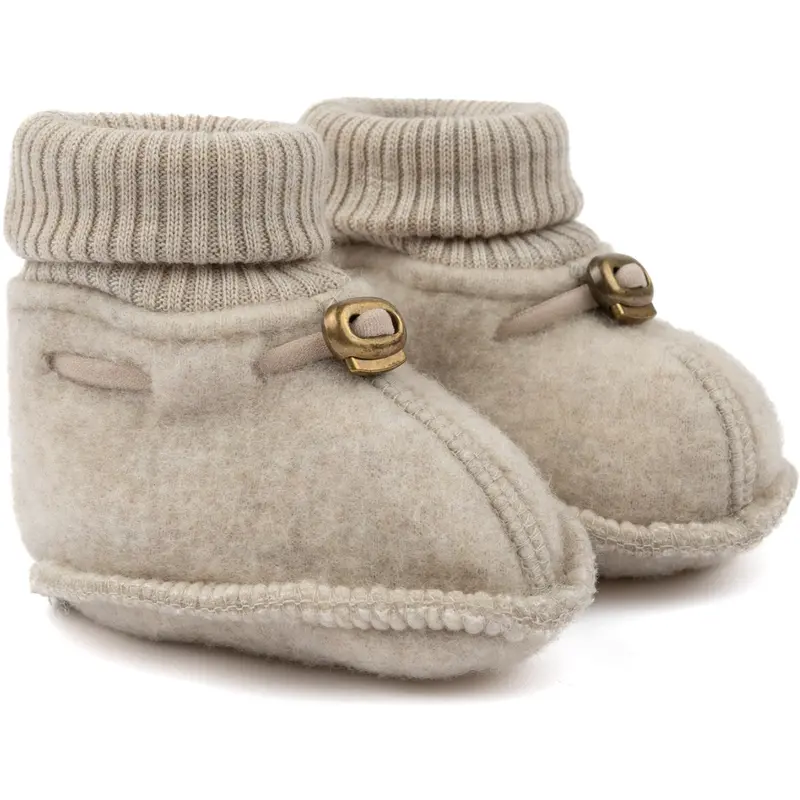 Mikk-Line Melange Offwhite Wool Footies 1