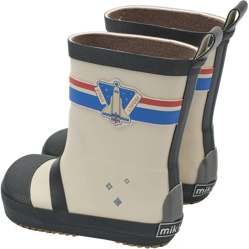 Mikk-Line Oyster Gray Wellies Astronaut Barefoot 5