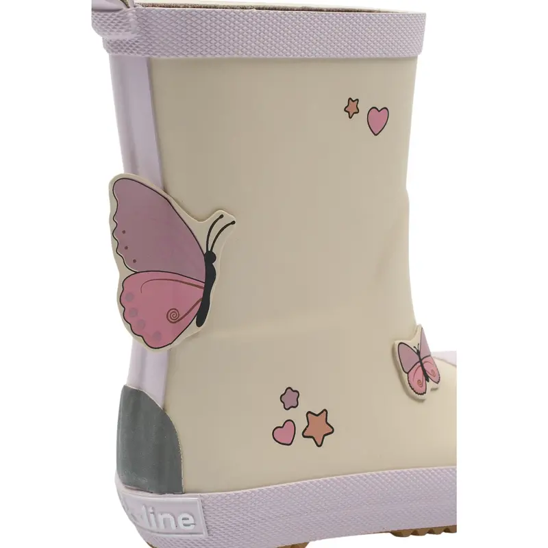 Mikk-Line Oyster Gray Wellies Butterfly Barefoot 2
