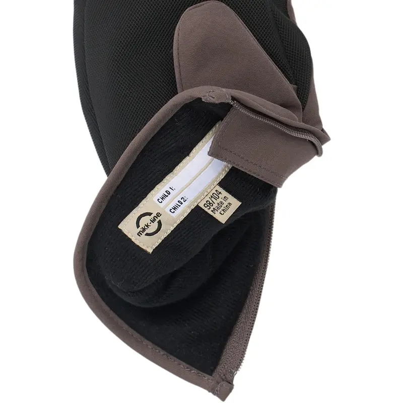 Mikk-Line Sparrow Polyester Tussor Mittens With Zipper 3