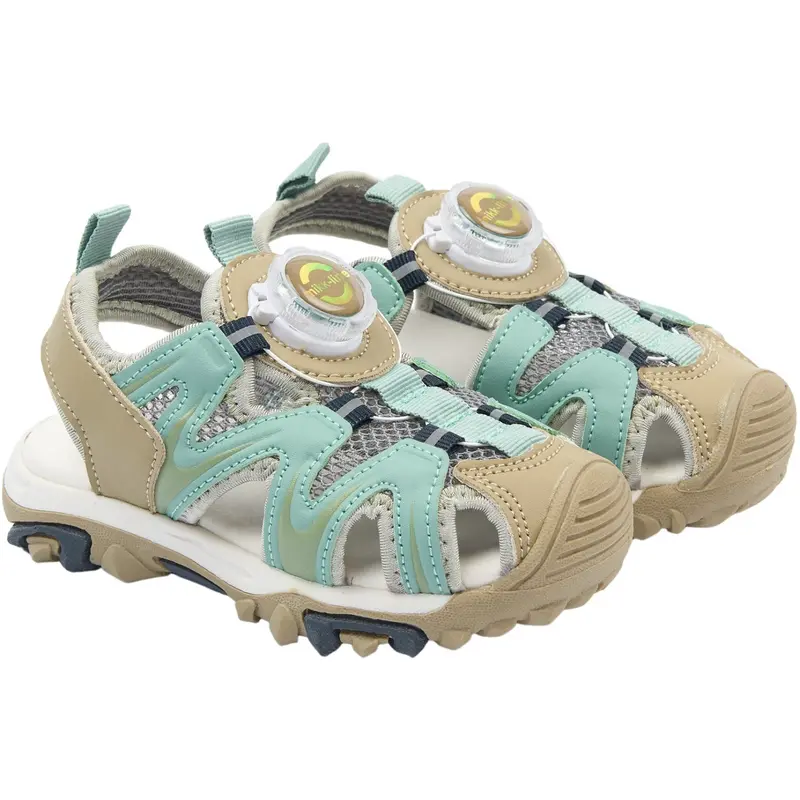 Mikk-Line Stone Blue Sandal With Mesh 1
