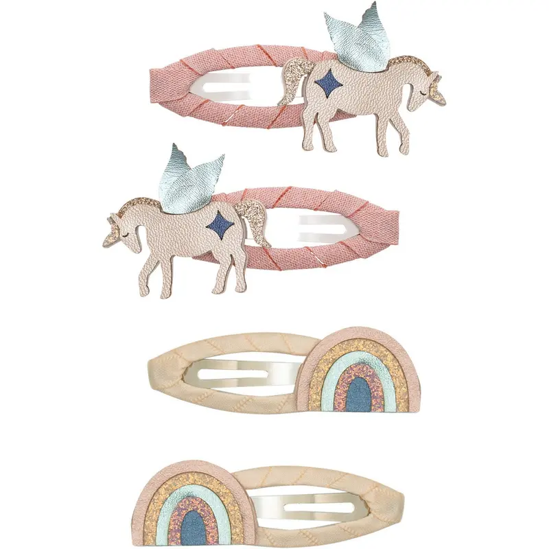 Mimi & Lula 4 Hårspænder - Winged Unicorn Celeste 1