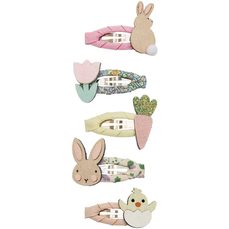 Mimi & Lula 5 Hårspænder - Mini Bunny And Chic Easter 1
