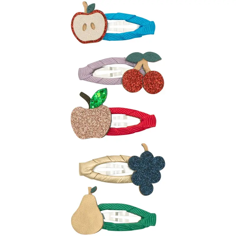Mimi & Lula 5 Hårspænder - Mini Fruity Mushroom Village 1