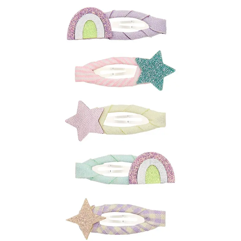 Mimi & Lula 5 Hårspænder - Mini Rainbow And Star My Little Unicorn 1