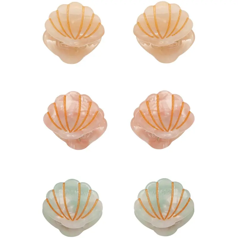 Mimi & Lula 6 Hårklemmer - Mini Shell Ocean Pearl 1