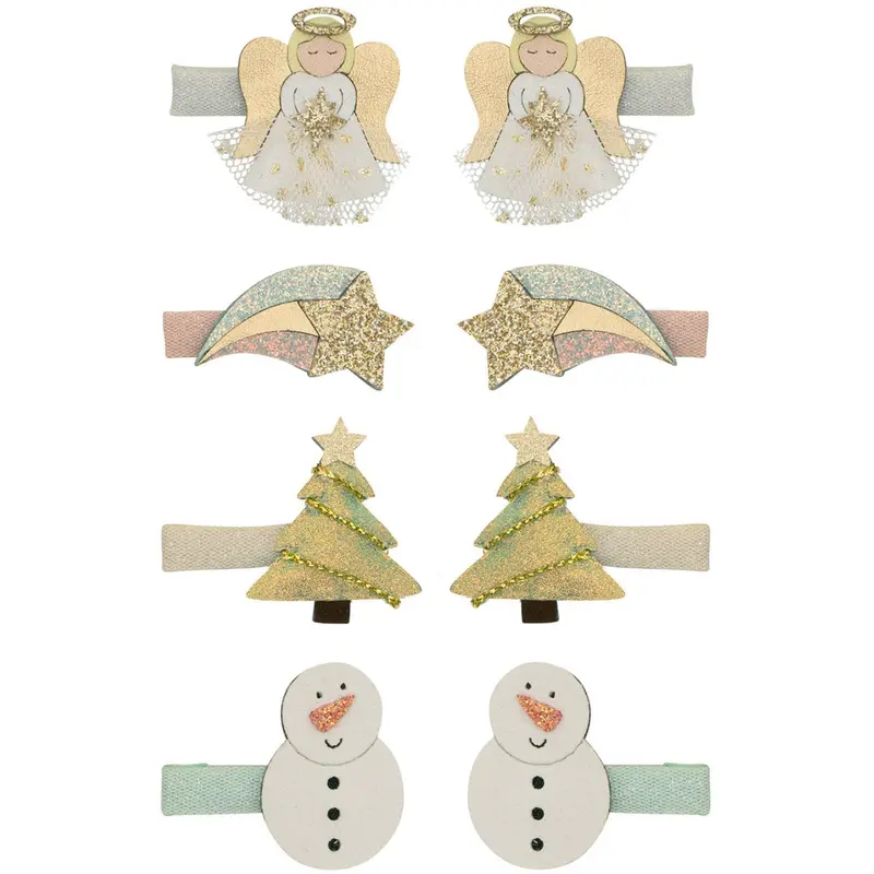 Mimi & Lula 8 Hårclips - Mini Angel Christmas 1
