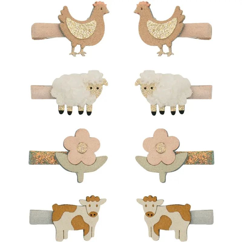 Mimi & Lula 8 Hårclips - Mini Farm Animal Enchanted 1