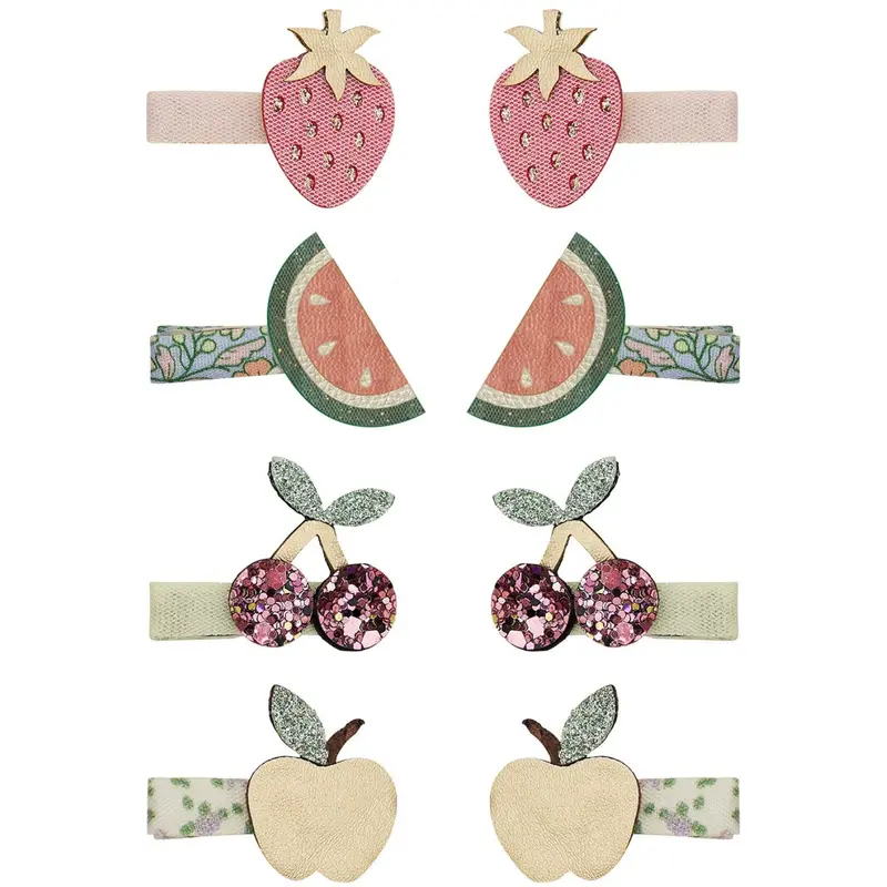 Mimi & Lula 8 Hårclips - Mini Fruit Salad Spring On The Farm 1