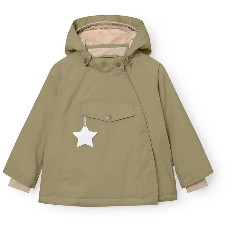 Mini A Ture Aloe Green Matwang Fleece Lined Winter Jacket. Grs 1