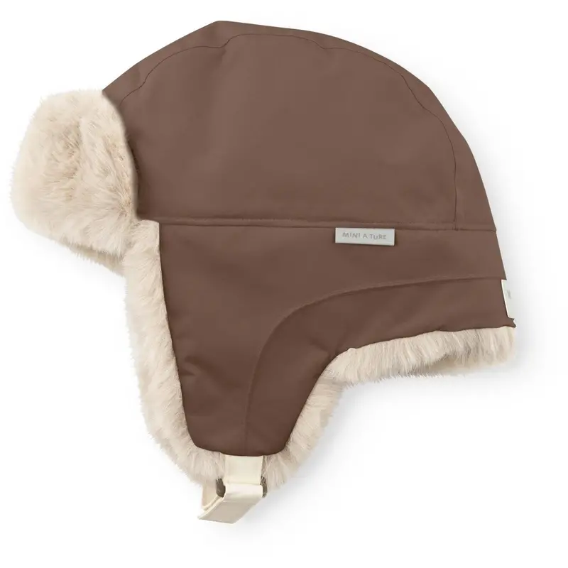Mini A Ture Chestnut Brown Matcrister Teddy Lined Winter Hood 2