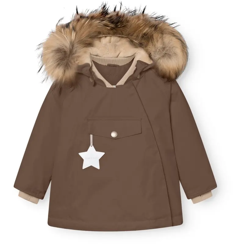 Mini A Ture Chestnut Brown Matwang Fleece Lined Winter Jacket Fur. Grs 1