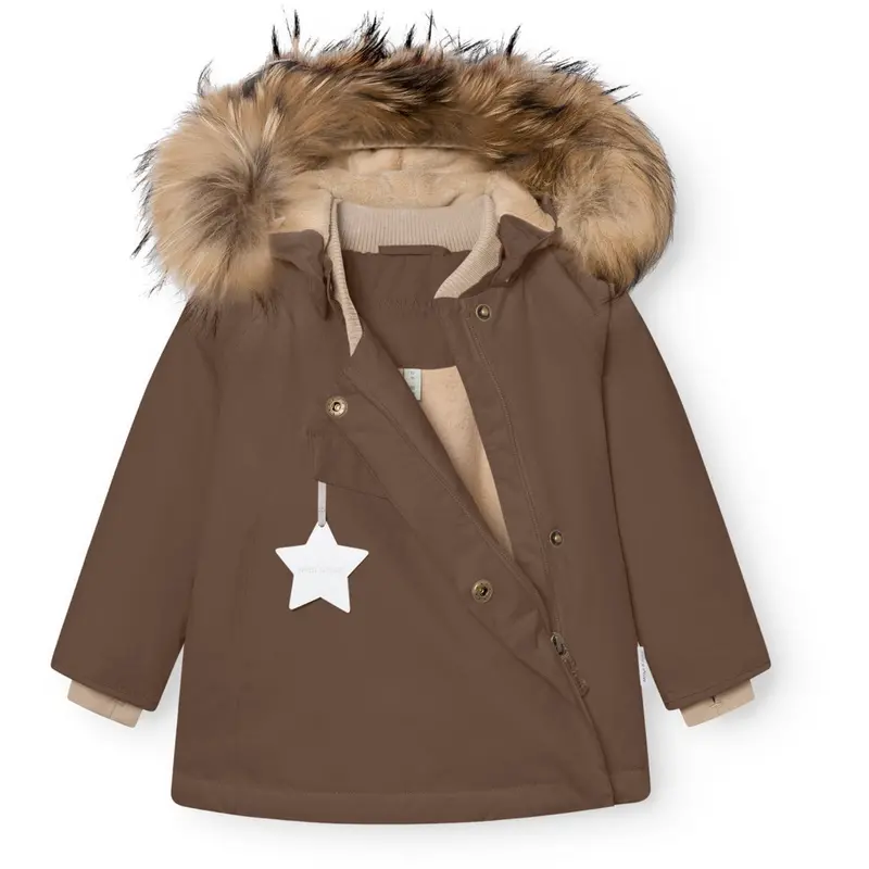 Mini A Ture Chestnut Brown Matwang Fleece Lined Winter Jacket Fur. Grs 3