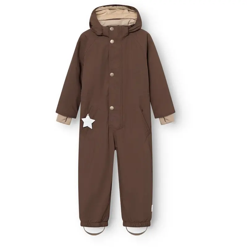 Mini A Ture Chestnut Brown Matwanni Fleece Lined Snowsuit. Grs 1