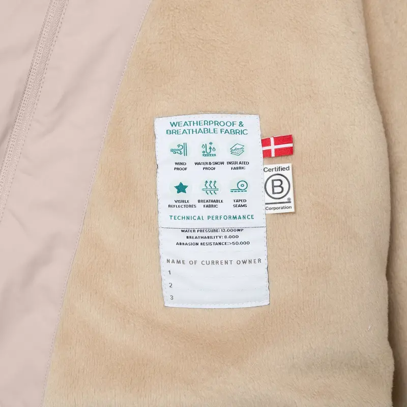 Mini A Ture Cloudy Rose Matwang Fleece Lined Winter Jacket. Grs 2
